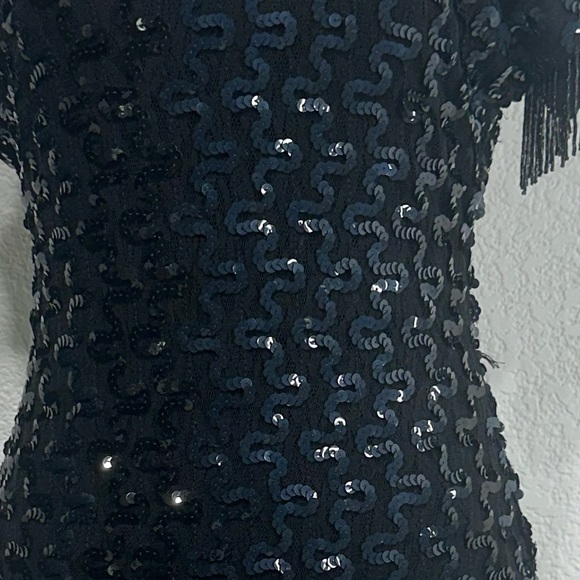 Vintage Beaded Flapper Style Backless Dress Sequins Beaded Women’s Size Large - Picture 6 of 9